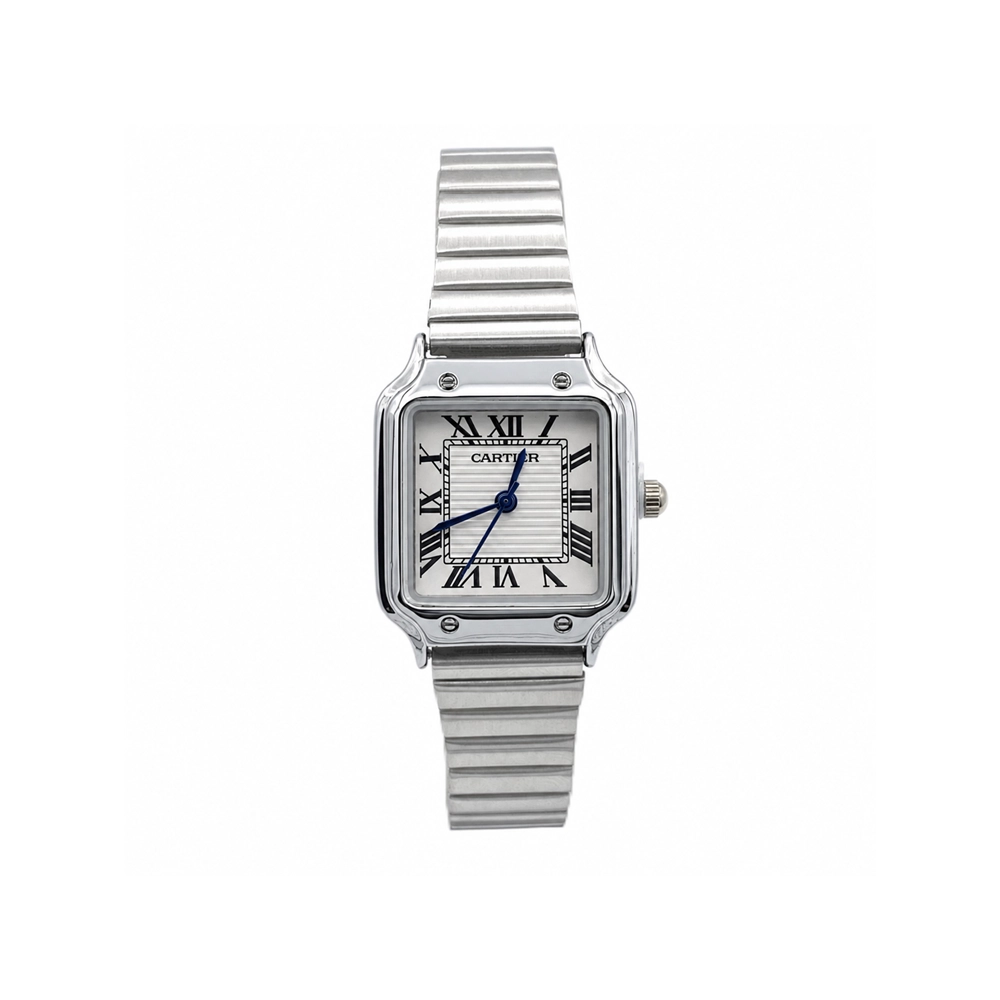 ساعت زنانه طرح کارتیه (Cartier) صفحه مربعی استیل
