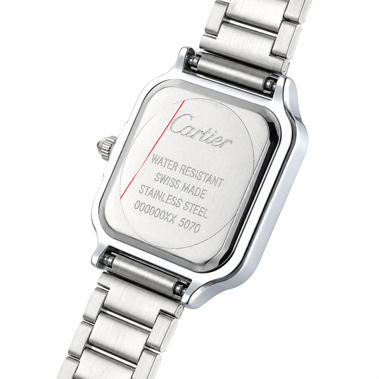 ساعت زنانه طرح کارتیه (Cartier) صفحه مربعی استیل