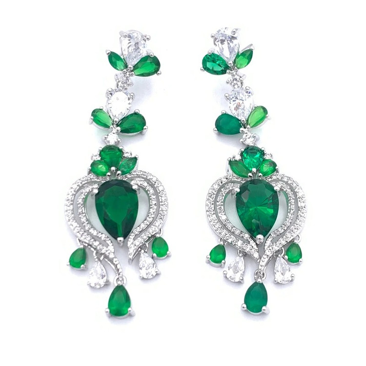 گوشواره آویز زنانه کلیو مدل جواهری KYG017
