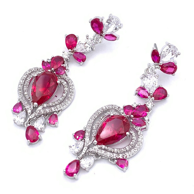 گوشواره آویز زنانه کلیو مدل جواهری KYG013