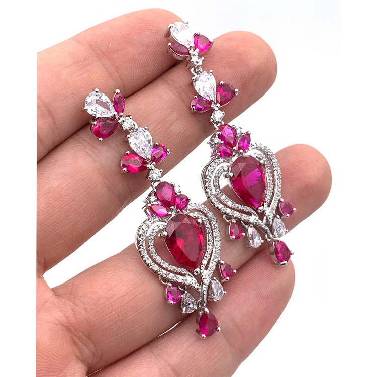 گوشواره آویز زنانه کلیو مدل جواهری KYG013