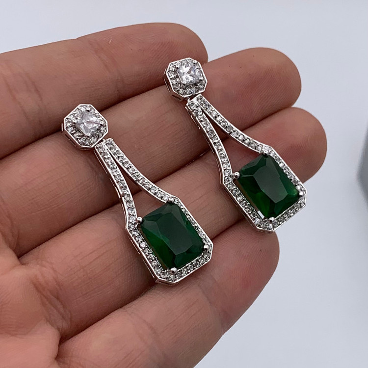 گوشواره آویز زنانه کلیو مدل جواهری KYG010