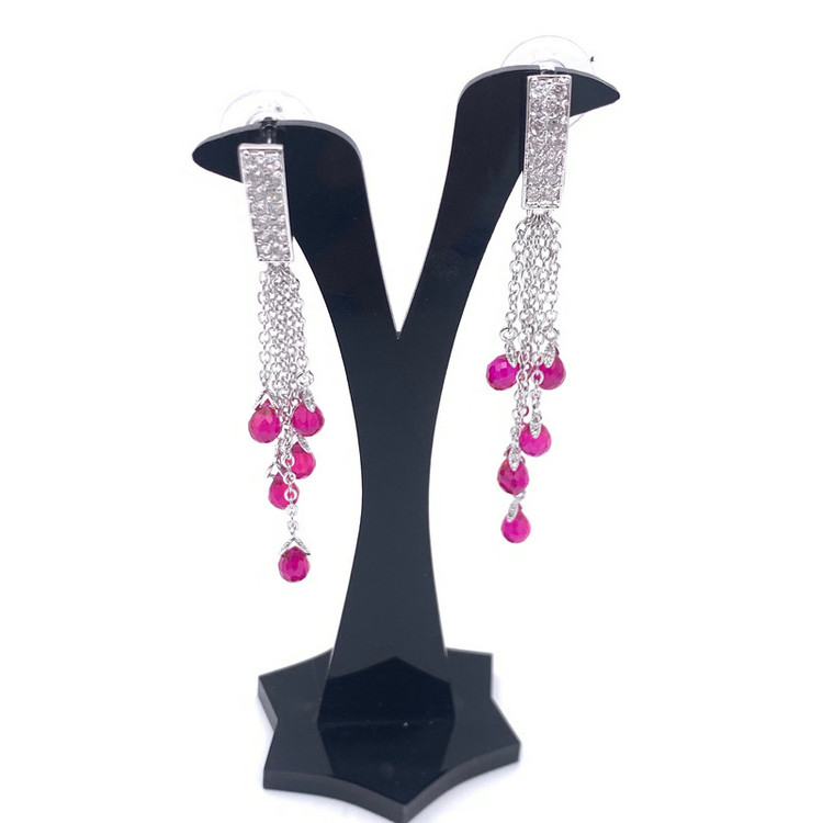 گوشواره آویز زنانه کلیو مدل جواهری KYG015