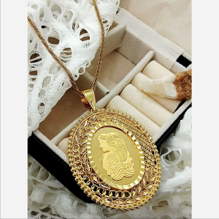 گردنبند طرح طلا زنانه برجسته
