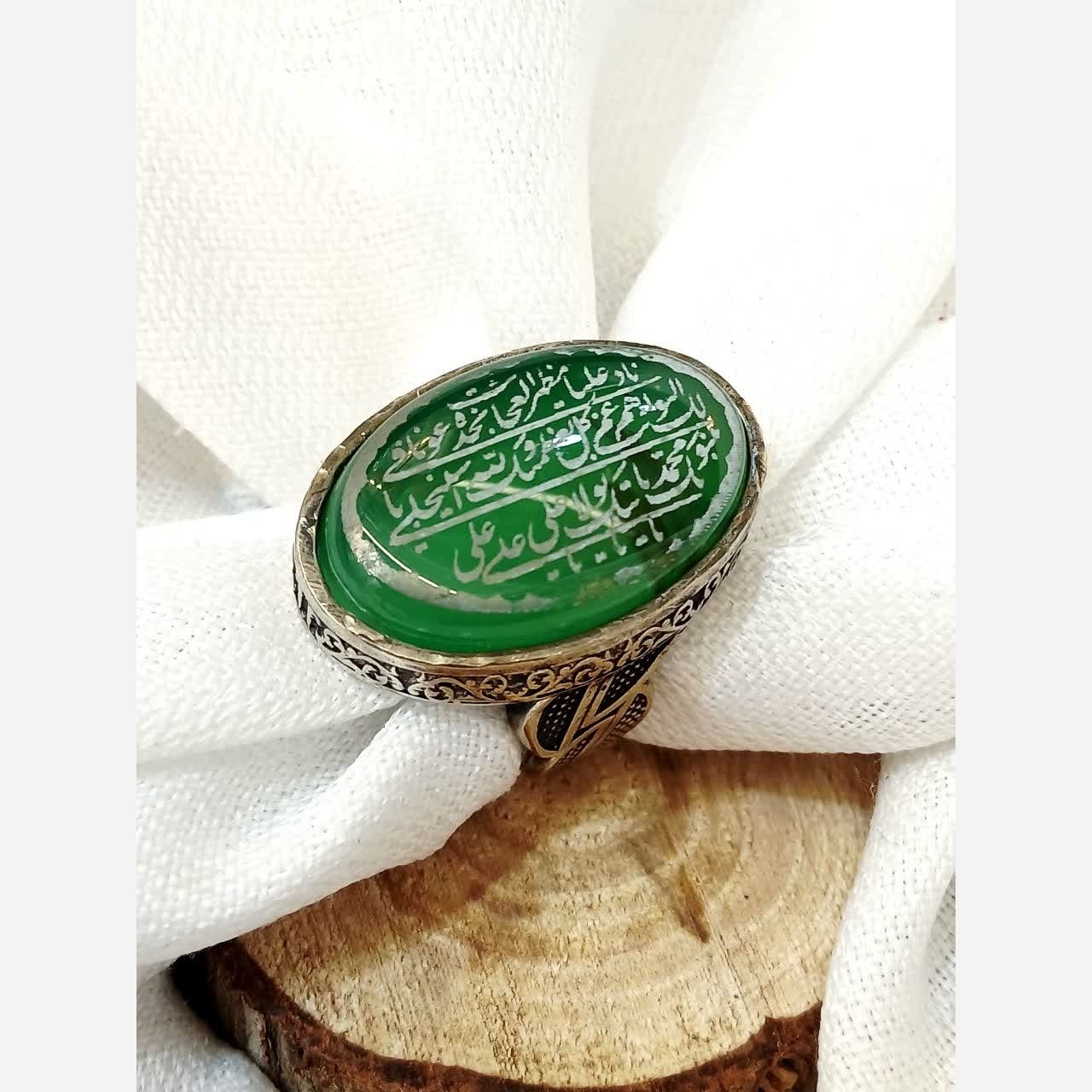 انگشتر مردانه نقره روس سنگ اصلی شیک