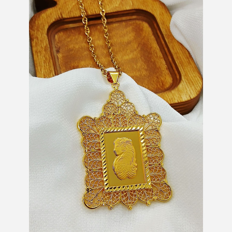 گردنبند انس طرح طلا روس رنگ ثابت درجه یک