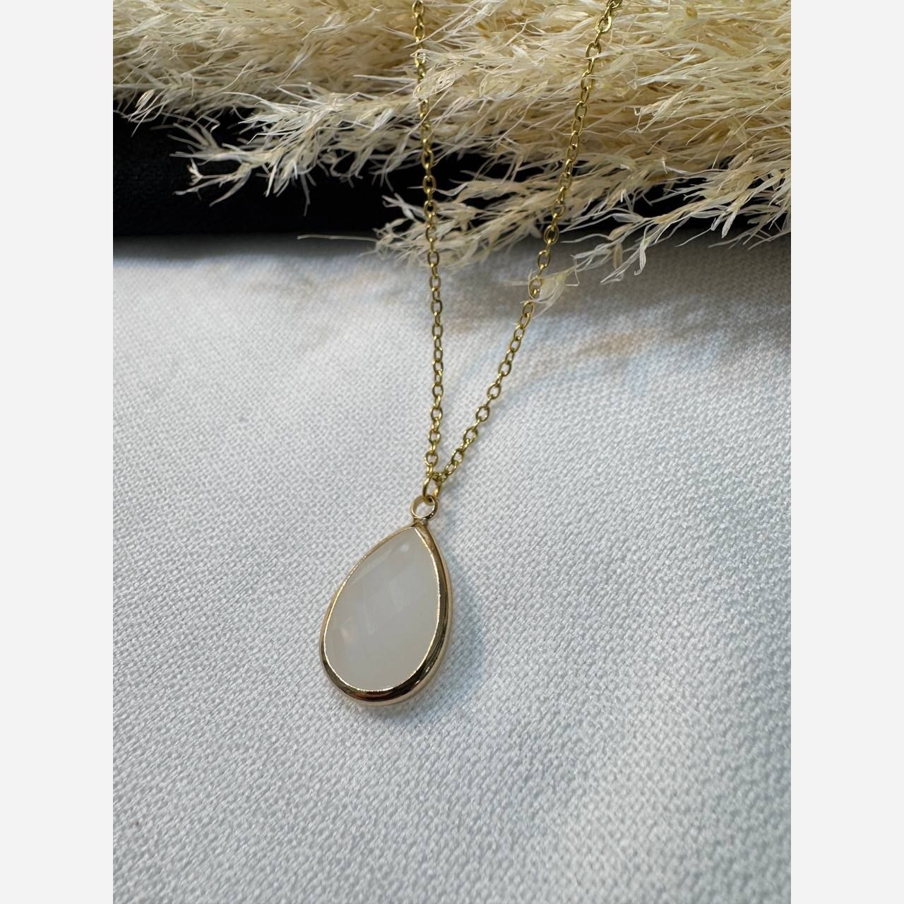 گردنبند دخترانه نگین سفید