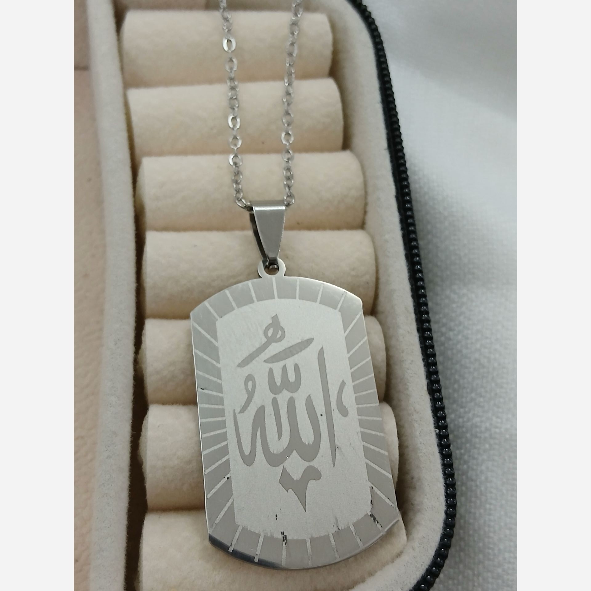 گردنبند استیل نقره ای  خاص