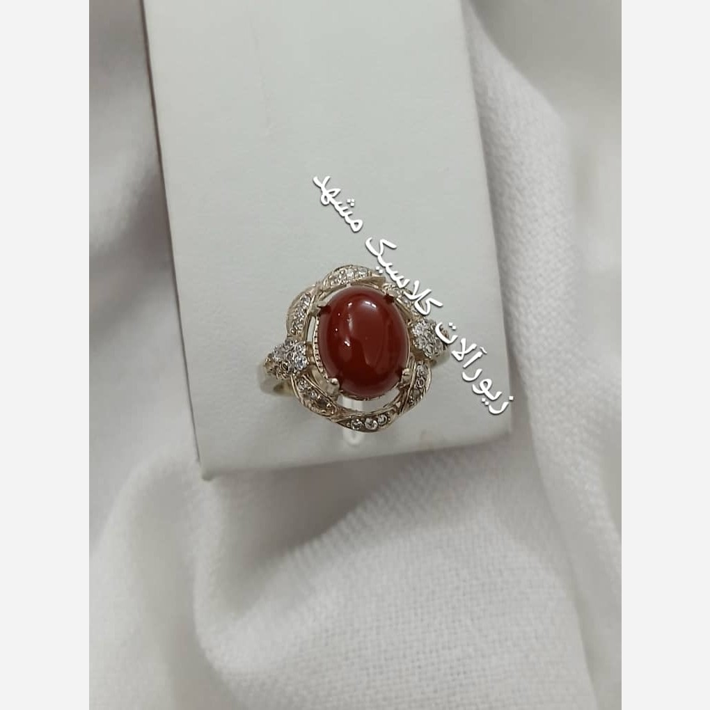 انگشتر عقیق  نقره ای زنانه