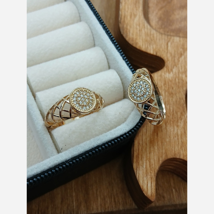 انگشتر زنانه طلا روس کد 8384477