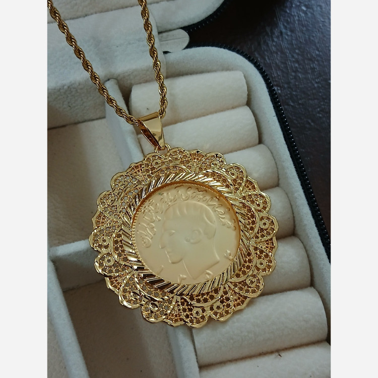 گردنبند پر کار انس طلایی