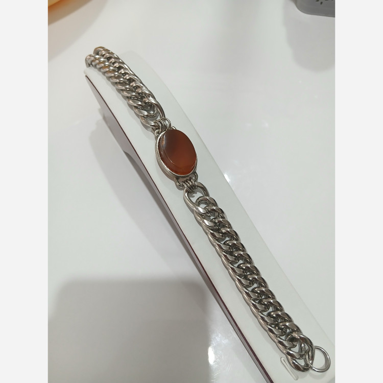 دستبند سلمان با نگین عقیق خراسان اصل اصل