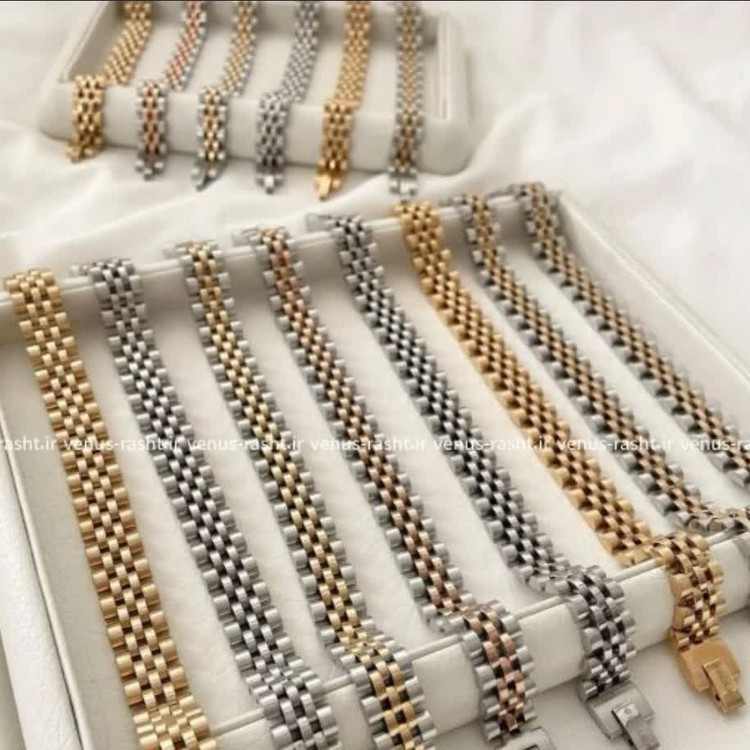 دستبند رولکس استیل در همه رنگ و همه سایز استیل حک شده رولکس