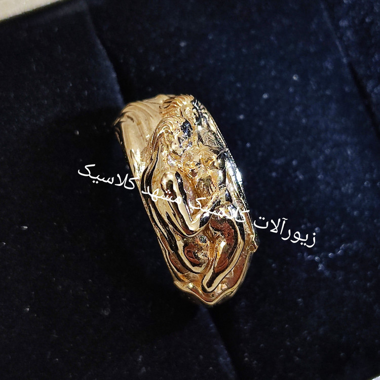 انگشتر زنانه طلا روس آغوش برجسته