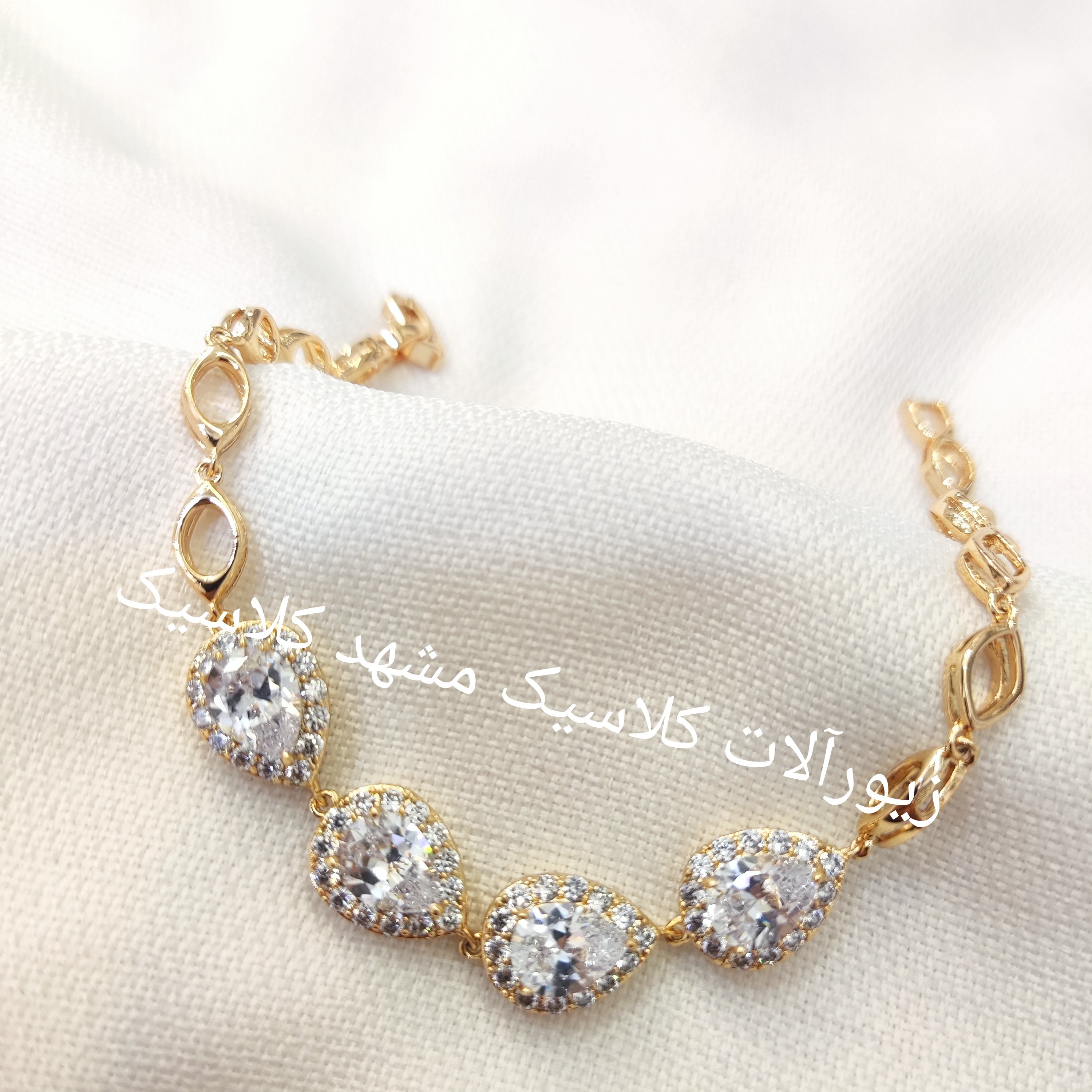 دستبند ژوپینگ اصلی اصل نگین اشکی