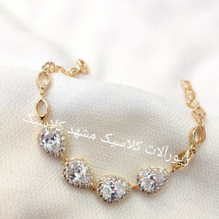 دستبند ژوپینگ اصلی اصل نگین اشکی