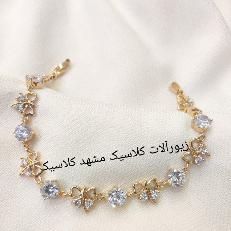 دستبند ژوپینگ اصلی اصل اصل زنانه ظریف و زیبا نگین دار خفن
