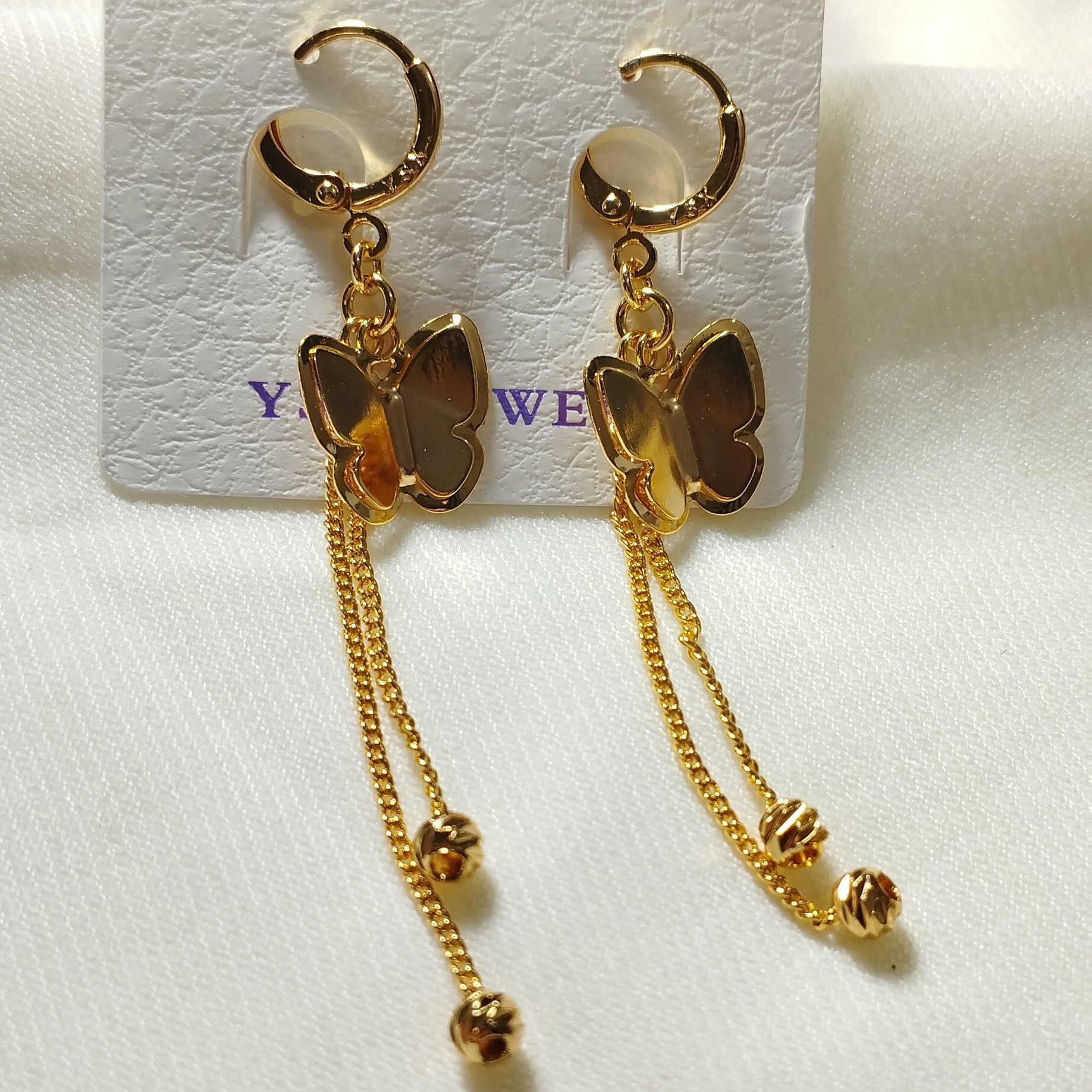 گوشواره زنانه برند ysx طرح پروانه