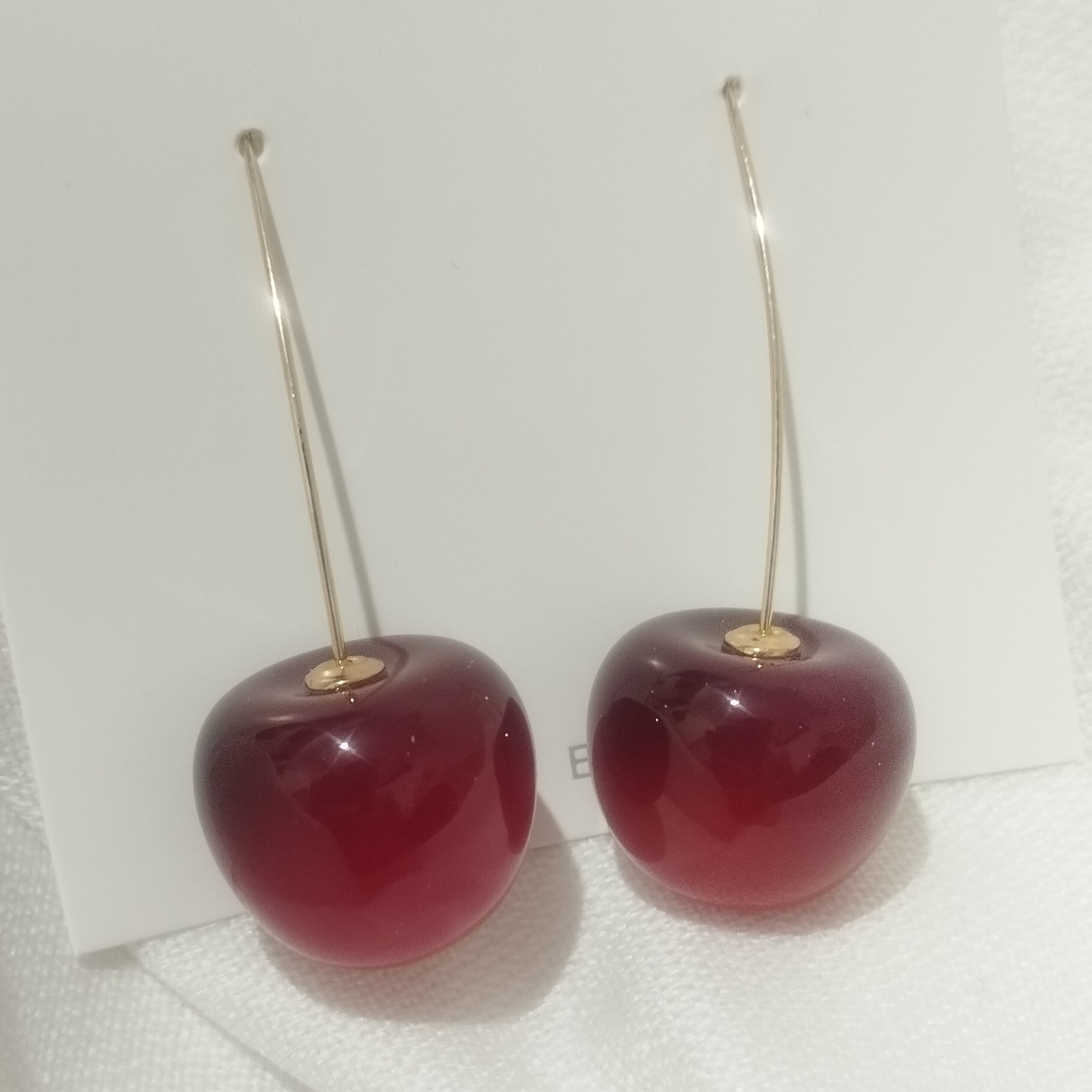 گوشواره زنانه فانتزی طرح گیلاس شیک
