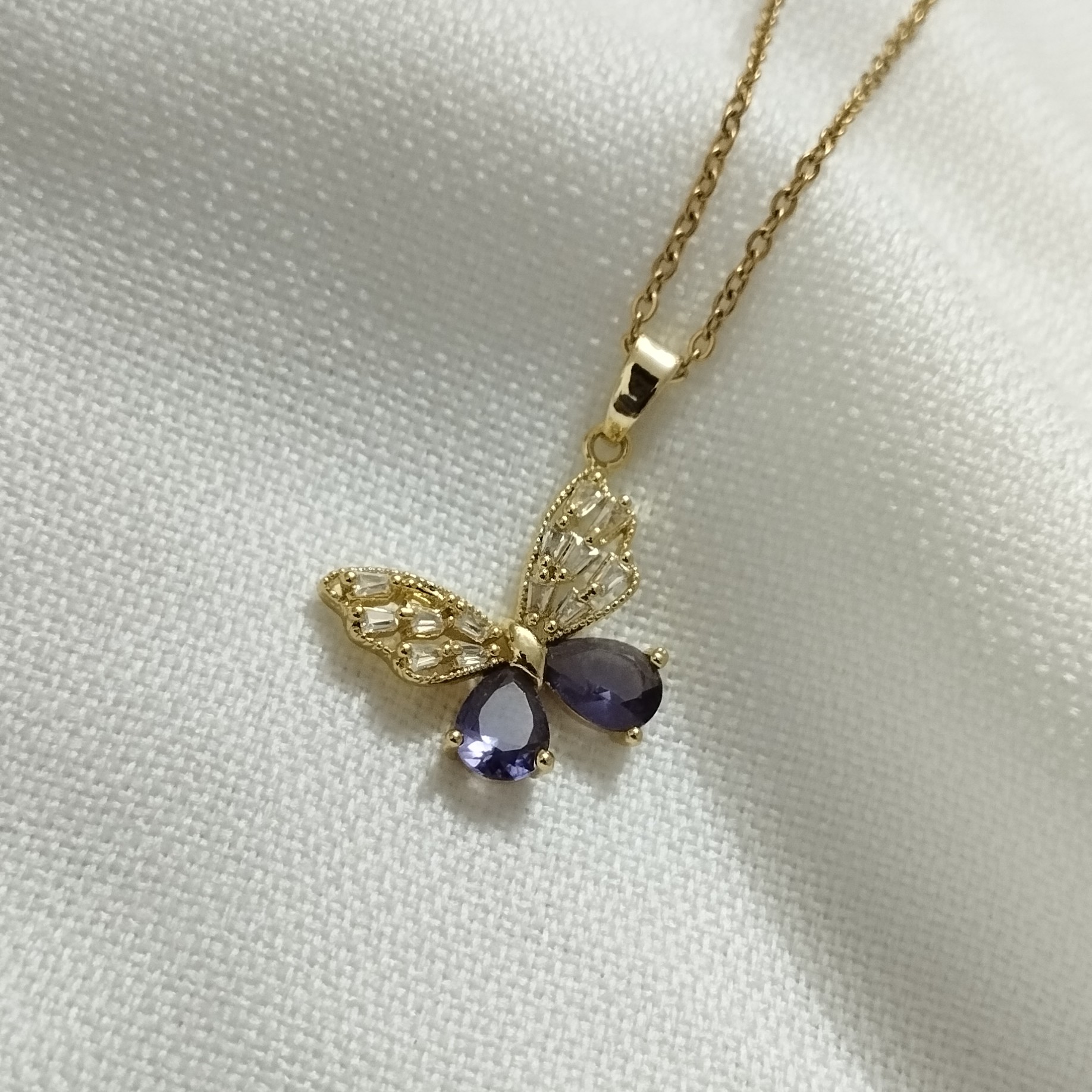 گردنبند مارک استیل پروانه