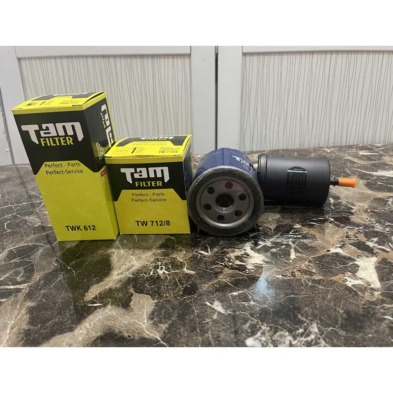 فیلتر روغن خودرو تام مدل TW 712/8 مناسب برای پژو 405 به همراه فیلترهوا و کابین و فیلتر بنزین