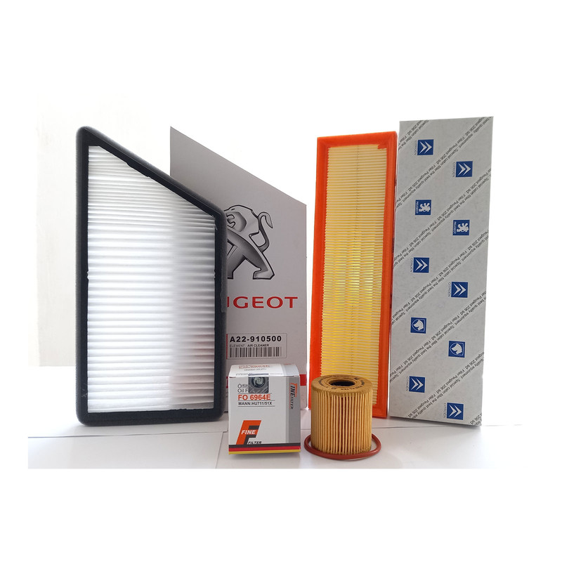 فیلتر روغن خودرو فاین مدل FO6964E مناسب برای پژو 206 TU3 به همراه فیلتر هوا و فیلتر کابین