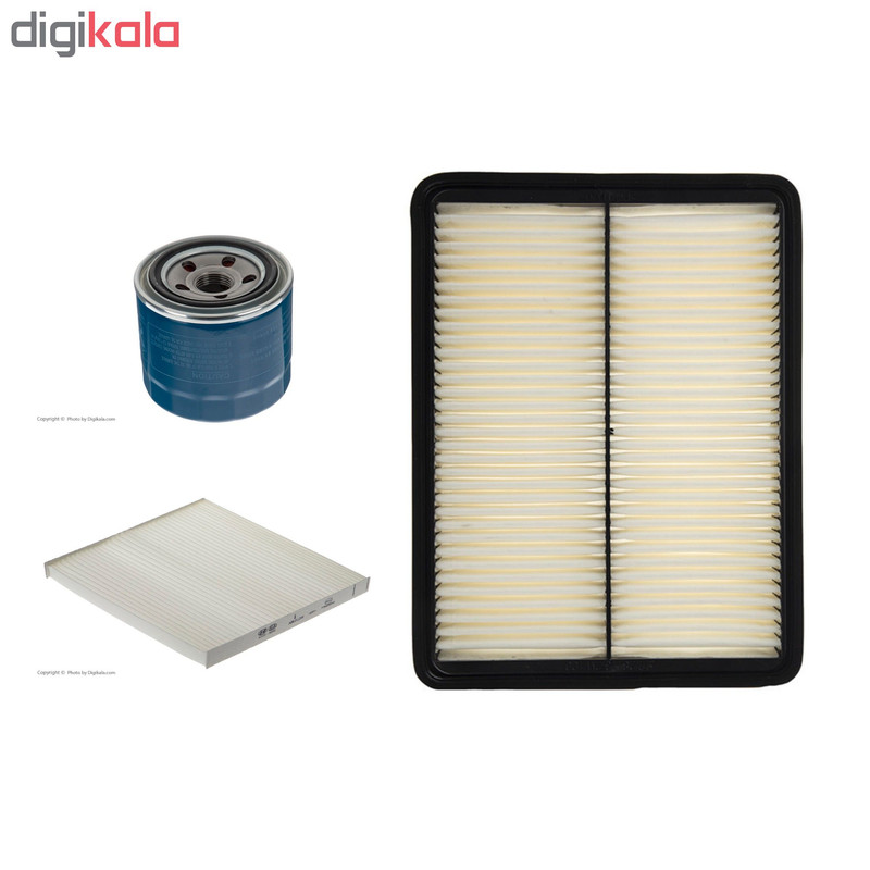فیلتر هوا خودرو هیوندای جنیون پارتز مدل 281132W100 مناسب برای سانتافه به همراه فیلتر کابین و روغن