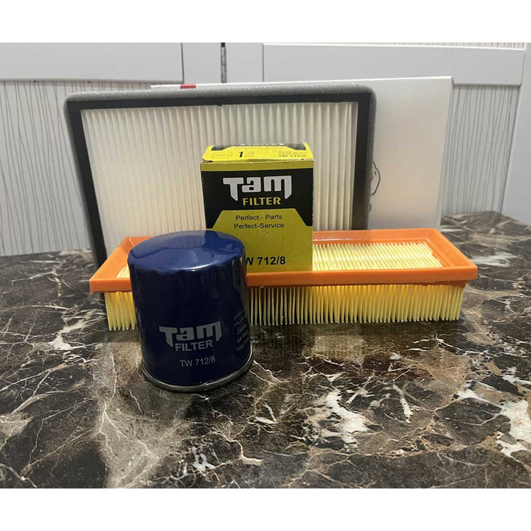 فیلتر روغن خودرو تام مدل TW 712/8 مناسب برای وانت اریسان 2 به همراه فیلتر هوا و کابین