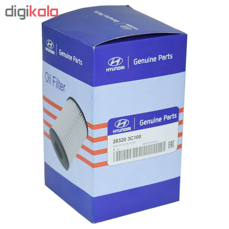 فیلتر روغن خودرو هیوندای جنیون پارتز مدل 263203C100 مناسب برای آزرا به همراه فیلتر کابین و فیلتر هوا