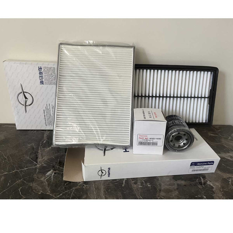 فیلتر روغن خودرو هایما مدل S5-S7 مناسب برای هایما S7 به همراه فیلتر هوا و کابین