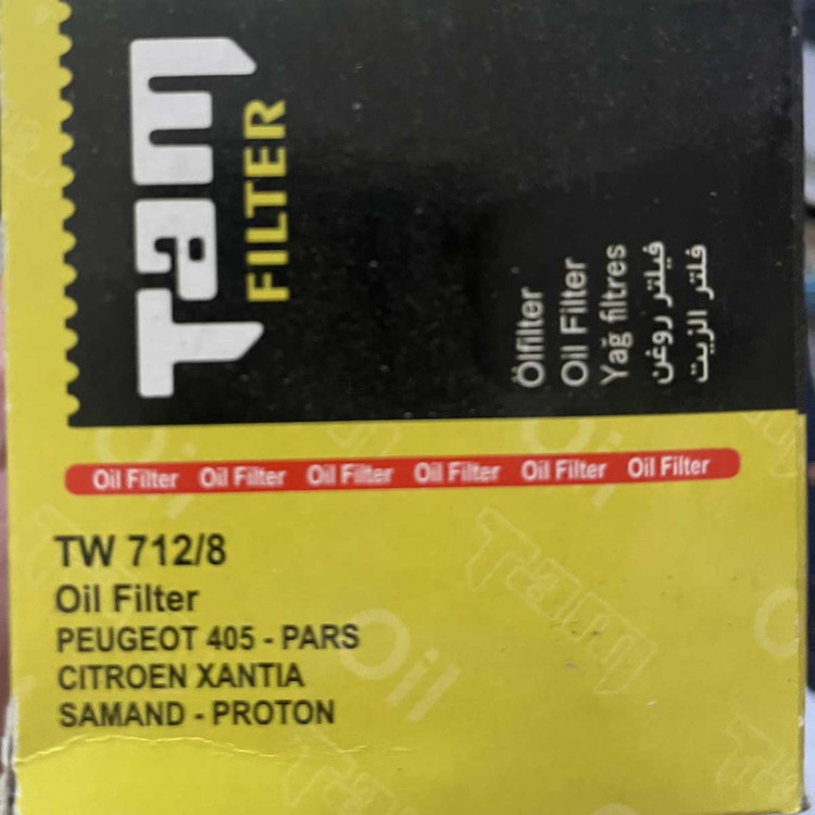 فیلتر روغن خودرو تام مدل TW 712/8 مناسب برای پژو پارس