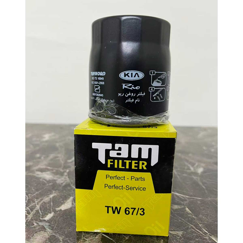 فیلتر روغن تام مدل TW67/3 مناسب برای کیا ریو به همراه فیلتر هوا و کابین