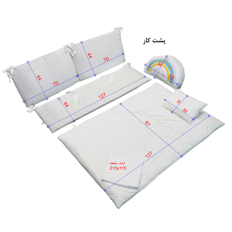 سرویس خواب 7 تکه کودک مامزکیوتی مدل RAIN BOW-SK80