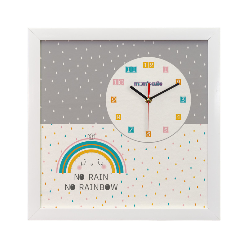 ساعت دیواری کودک مامز کیوتی مدل Rain bow S-80