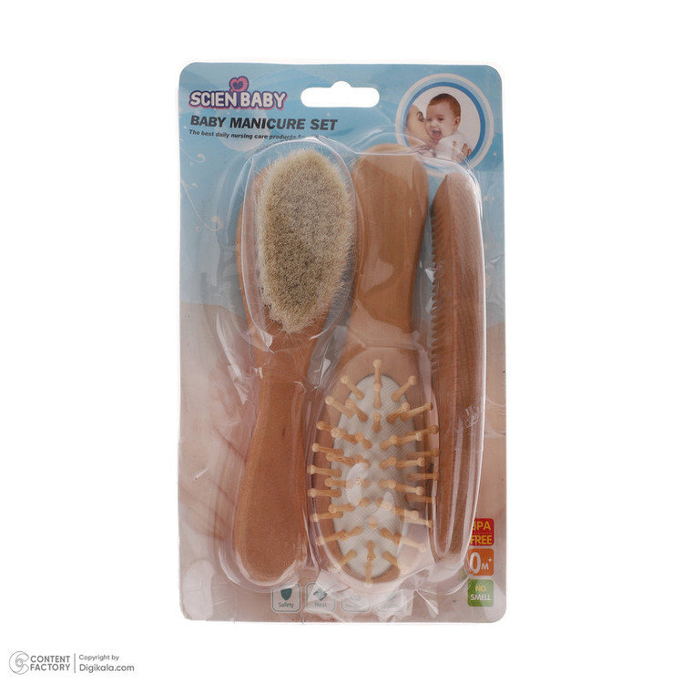 ست شانه و برس کودک مدل Baby Manicure مجموعه 3 عددی