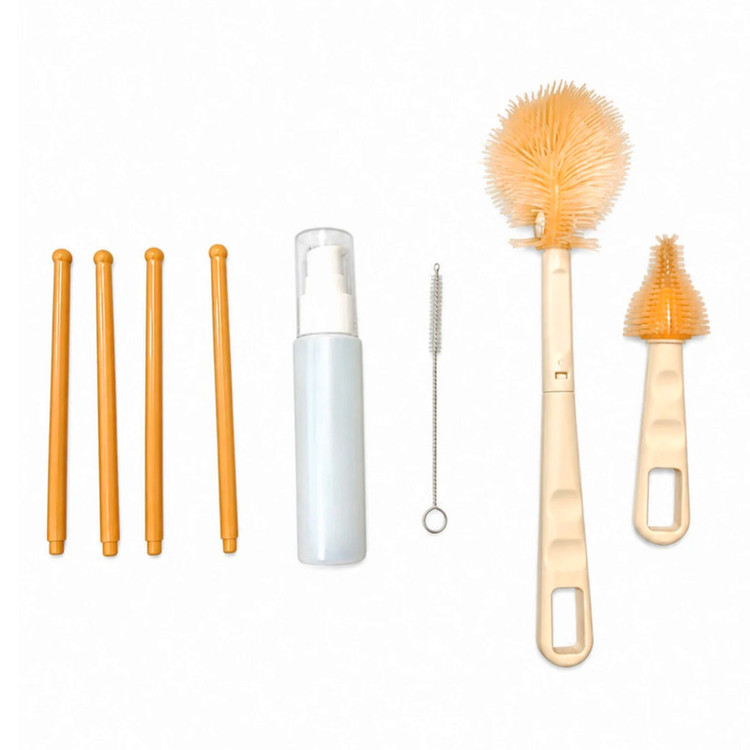 برس شیشه شوی مدل BRUSH SET طرح خرسی مجموعه 7 عددی