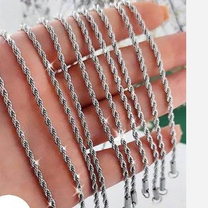 گردنبند طنابی استیل پک 5 عددی