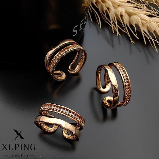 انگشتر فری سایز ژوپینگ آبکاری طلا رنگ ثابت