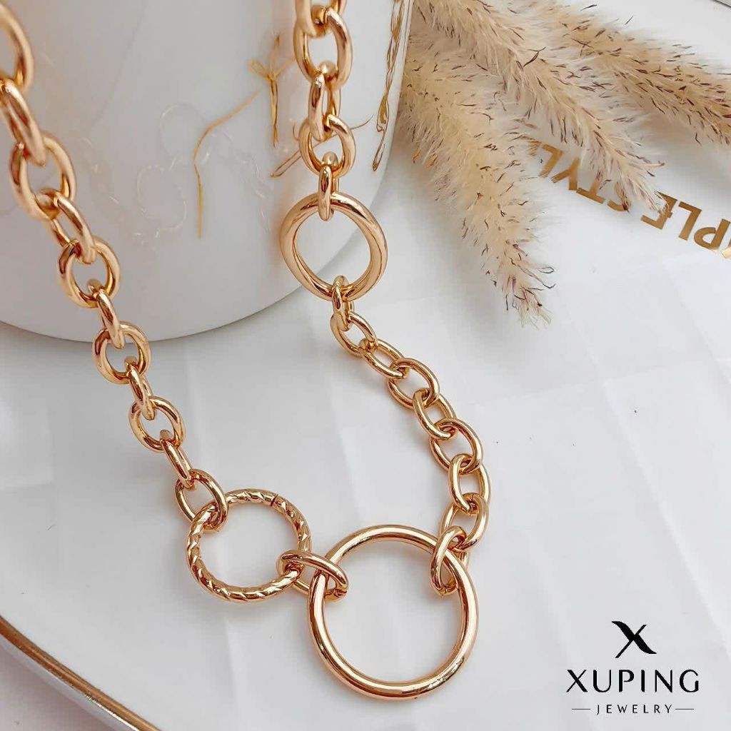 گردنبند زنانه طرح طلا رنگ ثابت آبکاری طلا ژوپینگ