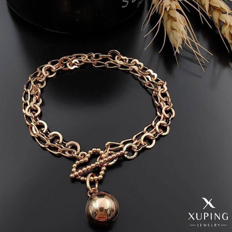 دستبند گوی دار ژوپینگ ضد حساسیت آبکاری طلا 2269