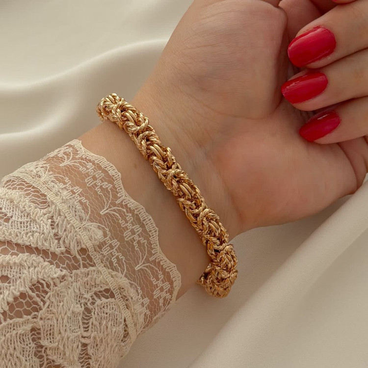 دستبند رنگ ثابت طرح طلا ژوپینگ کد 456