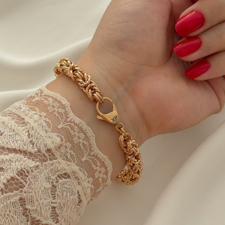 دستبند رنگ ثابت طرح طلا ژوپینگ کد 456
