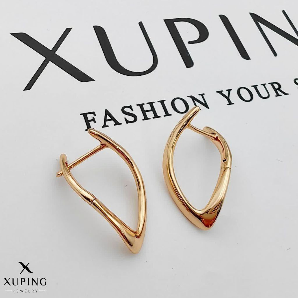 گوشواره ساده ژوپینگ آبکاری طلا
