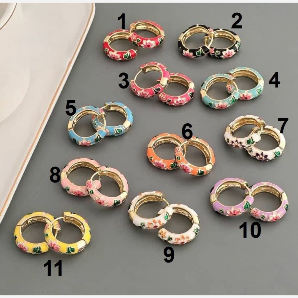 گوشواره میناکاری استیل 2273