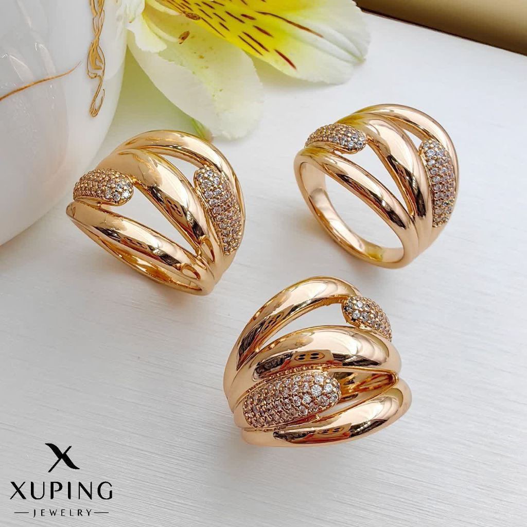 انگشتر طرح طلا رنگ ثابت ژوپینگ 2202