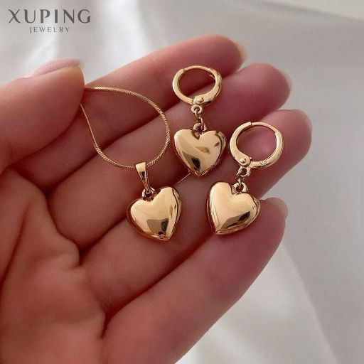 نیم ست طرح قلب آیینه ای ژوپینگ ضد حساسیت