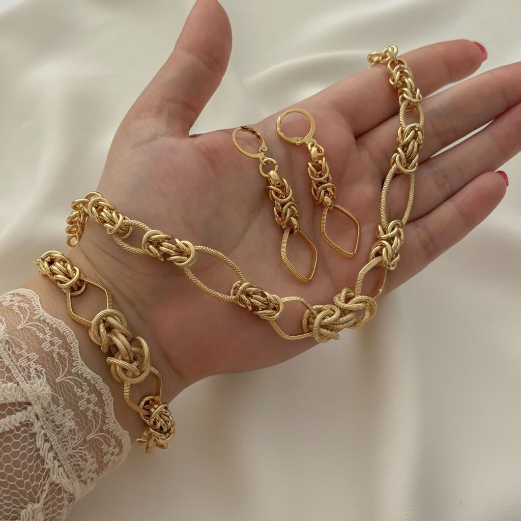 سرویس طرح طلا رنگ ثابت برند شین