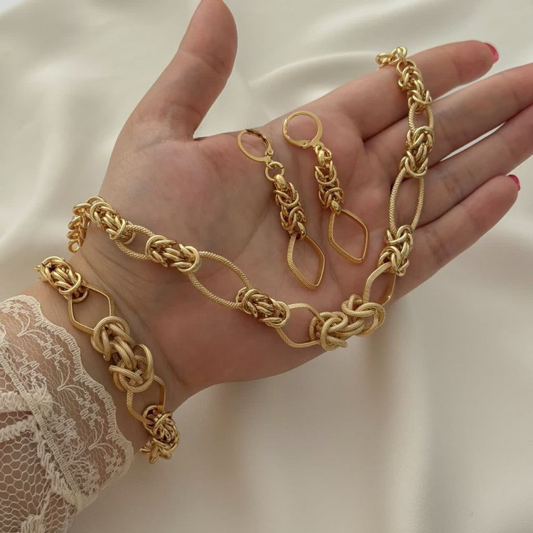 سرویس طرح طلا رنگ ثابت برند شین