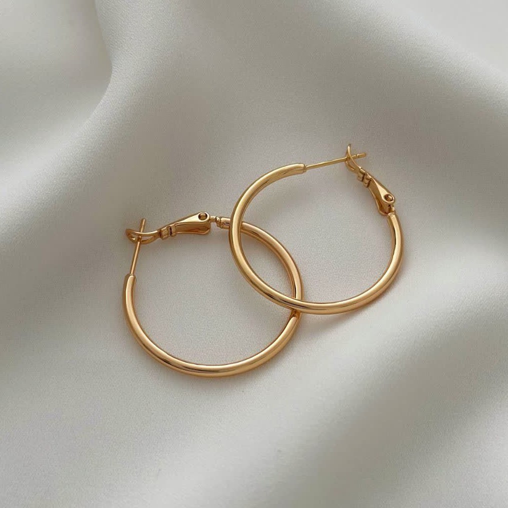 گوشواره حلقه ای رنگ ثابت ژوپینگ 2187