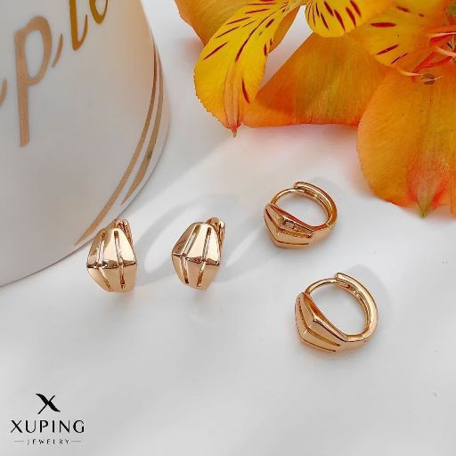 گوشواره کوچک و ظریف آبکاری طلا ژوپینگ